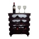 Ver imagem 1 de Adega Vinho Madeira 16 Garrafas Tipo Mesinha Cor Imbuia C04