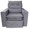 Poltrona do Papai Retrátil Reclinável em Veludo Cinza Conforto Harmônica Móveis - 3