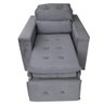 Poltrona do Papai Retrátil Reclinável em Veludo Cinza Conforto Harmônica Móveis - 5