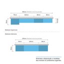 Ver imagem 4 de Armário de Cozinha Completa 6 Peças com Tampo e Vidro Reflecta Vanilla com Cinza Isa Luciane Móveis
