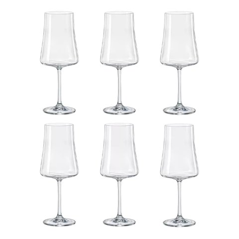 Conjunto 6 Taças de Cristal Lisa Bohemia para Vinhos 560ml - Transparente