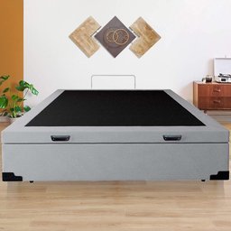 Cama Box Baú Casal AColchões Sintético Branco 41x138x188 - 3