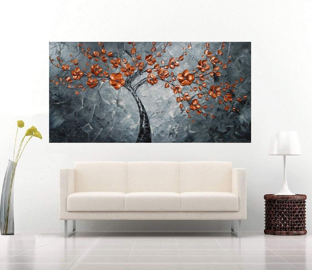 Quadro Pintura Tela Abstrato Moderno 2467: 70cm (A) x 140cm (L) - 3