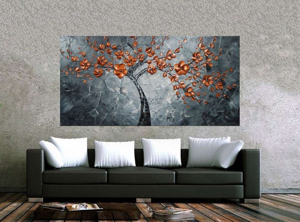 Quadro Pintura Tela Abstrato Moderno 2467: 70cm (A) x 140cm (L) - 2