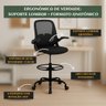 Cadeira Ergonômica Bq01 Suporte Lombar C/ Apoio de Braço Pés - 5