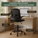 Ver imagem 6 de Cadeira Ergonômica Bq01 Suporte Lombar C/ Apoio de Braço Pés