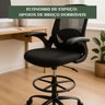 Cadeira Ergonômica Bq01 Suporte Lombar C/ Apoio de Braço Pés - 11
