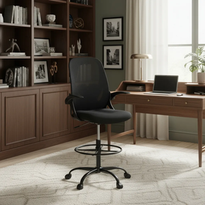 Cadeira Ergonômica Bq01 Suporte Lombar C/ Apoio de Braço Pés