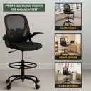 Ver imagem 7 de Cadeira Ergonômica Bq01 Suporte Lombar C/ Apoio de Braço Pés