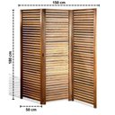 Ver imagem 5 de Biombo Decorativo em Madeira Maciça Triplo Liver