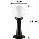 Ver imagem 3 de Jogo 4 Luminárias de Chão Jardim 43cm Balizador Globo Bivolt Dital Iluminação Decorativa