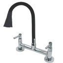 Ver imagem 1 de 4256 C81 Torneira Misturador Bica Móvel Tubo Flexível Preto Arejador Cone Chuveirinho para Bancada P