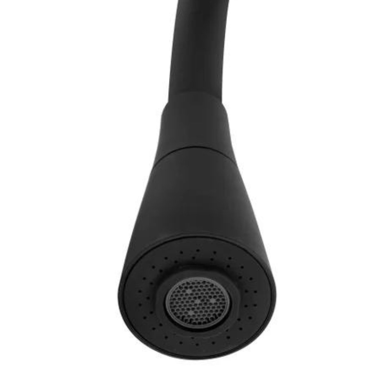 4256 C81 Torneira Misturador Bica Móvel Tubo Flexível Preto Arejador Cone Chuveirinho para Bancada P - 7