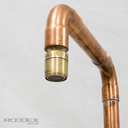 Ver imagem 3 de Torneira Cobre Rústica Lavatório Cozinha C/ Registro Pressão