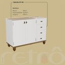 Ver imagem 3 de Balcão Retrô 2p 4g Off White-nogueira Cozinha