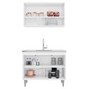 Ver imagem 3 de Armário de Cozinha com Nichos Cp01 com Pia 100cm M24 Branco - Mpozenato