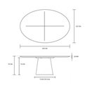 Ver imagem 3 de Mesa de Jantar Cone Oval 235x122 cm Marrom