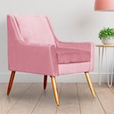 Ver imagem 5 de Poltrona Ariane Luxo Suede Rosa