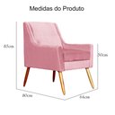 Ver imagem 6 de Poltrona Ariane Luxo Suede Rosa