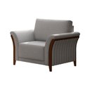 Ver imagem 6 de Poltrona Decorativa 102cm Perry Linho Cinza Claro - Sallar Home