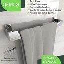 Ver imagem 3 de Porta Toalha Rosto Inox Suporte Banheiro Toalheiro ELG