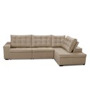 Ver imagem 3 de Sofá de Canto Retrátil e Reclinável com Molas 3,40x2,00 Ld Jacke Suede Bege Madelina Decor