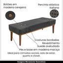 Ver imagem 3 de Recamier Decorativo 140cm Kors Suede Pés de Madeira Cinza - Gran Belo