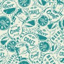 Ver imagem 1 de Papel de Parede Beer Tampas Cervejas Bege Azul Gh Papel de Parede 3,0m