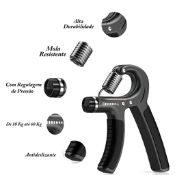 Hand Grip Mola Com Ajuste 10kg A 40kg Fisioterapia Fitness:Laranja - 4