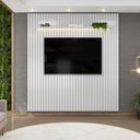 Ver imagem 4 de Painel para TV Trento 223 Ripado Bali LED com Mesa de Centro Lina-DJ Móveis