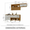 Ver imagem 7 de Cozinha 3 Peças Ripado Princesa 100% Mdf Nesher