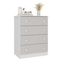 Ver imagem 2 de Cômoda Infantil 65cm com 4 Gavetas Encanto Multimóveis Mp4427 Branco/off White