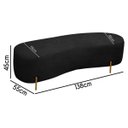 Ver imagem 3 de Puff Decorativo Banqueta Orgânico Feijão Curvo Maitê 138cm Bouclê Preto