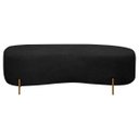 Ver imagem 4 de Puff Decorativo Banqueta Orgânico Feijão Curvo Maitê 138cm Bouclê Preto