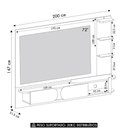 Ver imagem 3 de Painel Tv 72 Polegadas 220cm Suspenso Reno Cinamomo Off White A09 - Mpozenato