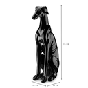 Ver imagem 4 de Escultura Decorativa Moderna Cachorro Galgo Gigante 115cm:preto Brilho