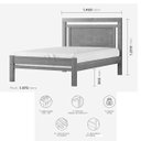 Ver imagem 3 de Cama de Casal 197cm X 146cm Paris Freijó Madeira Pinus - Cavazotto