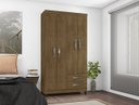 Ver imagem 1 de Guarda-Roupa Solteiro Modena 4 Portas Malbec - Incorplac