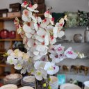 Ver imagem 5 de Galho Orquídea Branca 9 Flores Realistas Toque Real 95cm