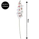 Ver imagem 4 de Galho Orquídea Branca 9 Flores Realistas Toque Real 95cm