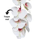 Ver imagem 2 de Galho Orquídea Branca 9 Flores Realistas Toque Real 95cm