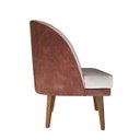 Ver imagem 2 de Poltrona Sophia + Puff Courissimo Nozes/linho Bege Dominic Decor