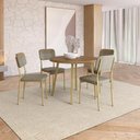 Ver imagem 4 de Conjunto Sala de Jantar 4 Cadeiras Iris Carraro Carvalho Dourado