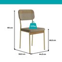 Ver imagem 3 de Conjunto Sala de Jantar 4 Cadeiras Iris Carraro Carvalho Dourado