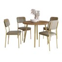 Ver imagem 1 de Conjunto Sala de Jantar 4 Cadeiras Iris Carraro Carvalho Dourado