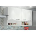 Ver imagem 1 de Armário Balcão Branco Aéreo 4 Portas Multiuso Lavanderia ClickForte Armário Multiuso