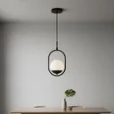 Ver imagem 2 de Pendente Lustre de Teto Preto Jabuticaba em Alumínio com Globo 12cm para Sala, Quarto, Cozinha, Casa