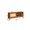 Ver imagem 3 de Rack para TV até 50 Polegadas 100% MDF 136cm Acabamento em Tela Rathan Cayman