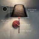 Ver imagem 4 de Kit 2 Arandelas de Parede Clássica com Interruptor e Cúpula Preto Ref 19 Decoração Casa Sala Quarto