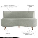 Ver imagem 3 de Sofá Living 3 Lugares 160cm Aang Pés Palito Bouclê Cinza G33 - Gran Belo